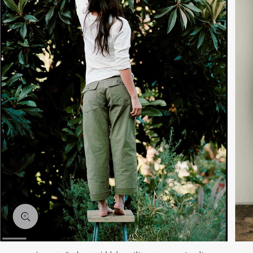 imogene + willie Blake military trouser in olive.